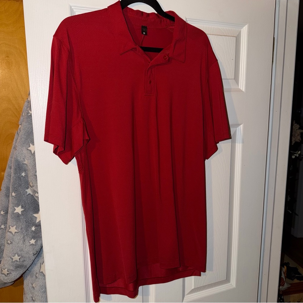 lululemon athletica Vibrant Red Polo Shirt
